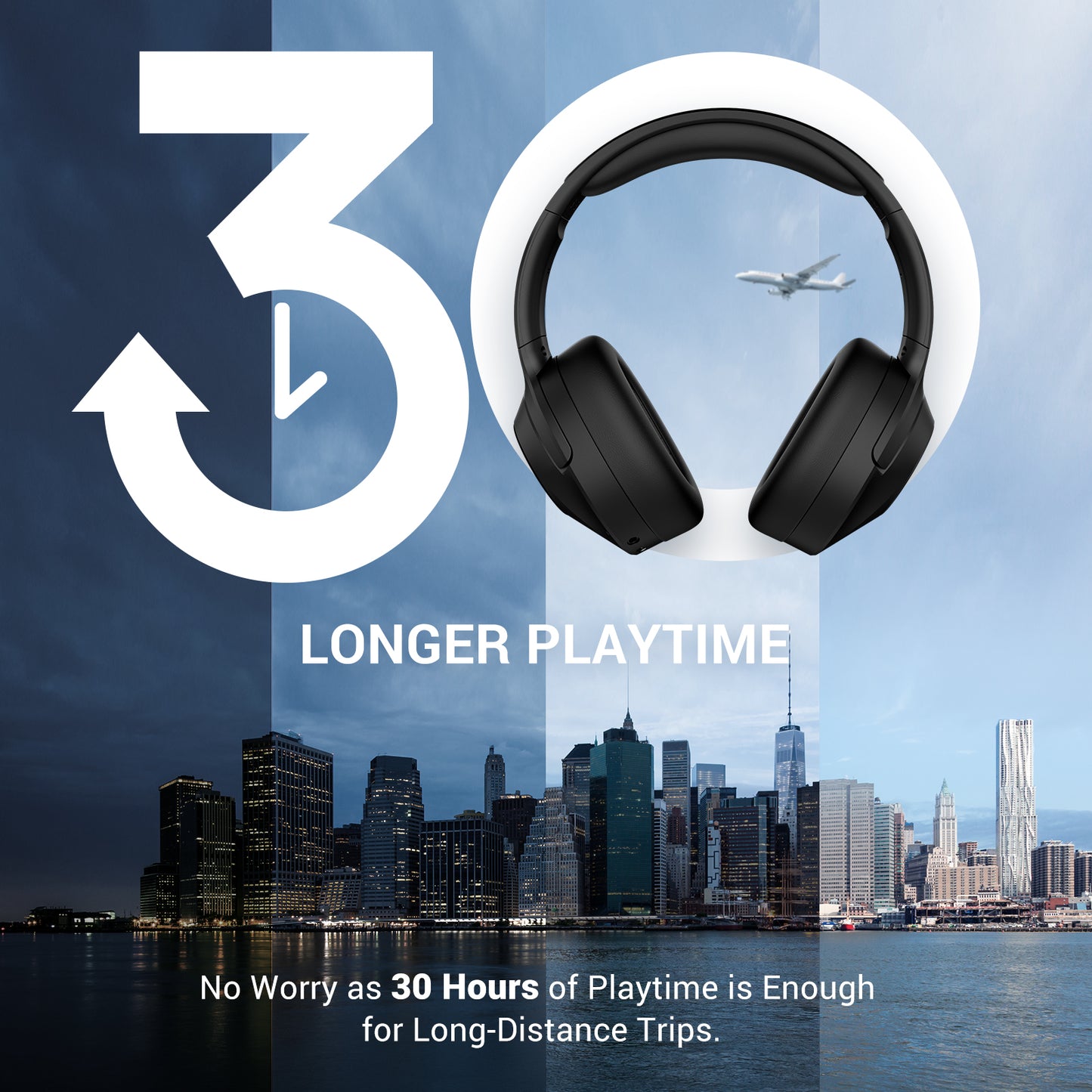 vibeadio Hybrid Active Noise Cancelling Headphones
