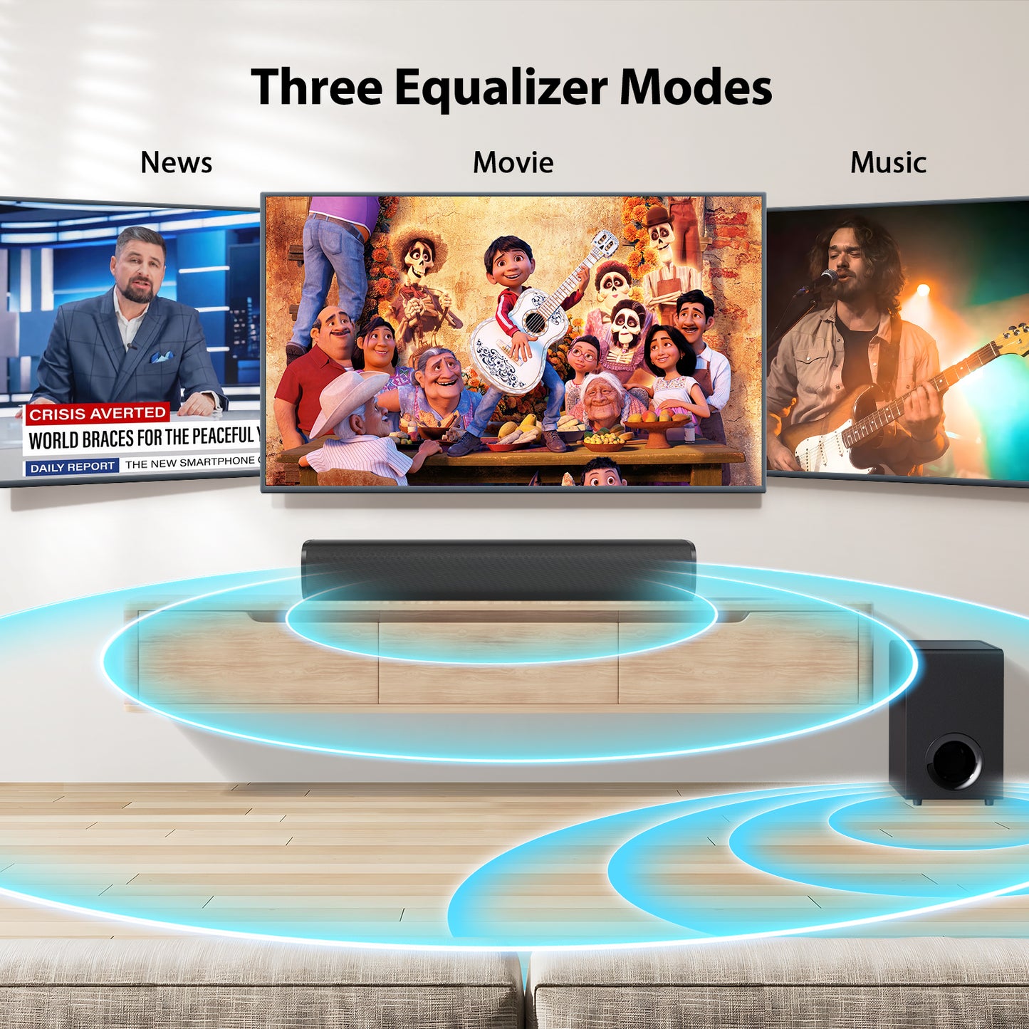 Sound Bar for Smart TV with Subwoofer